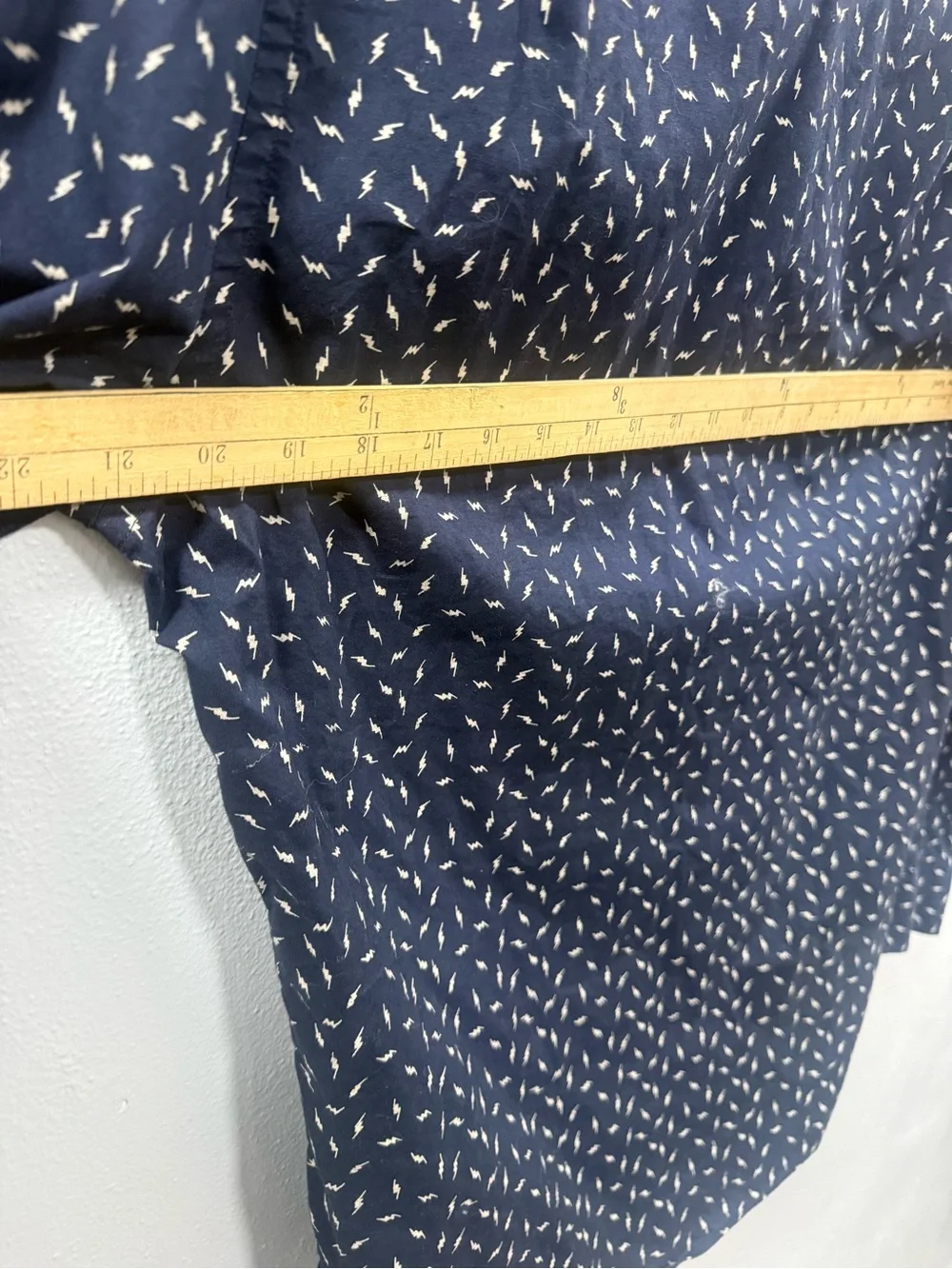 J. Crew Navy Button-Down Shirt with Small White Print